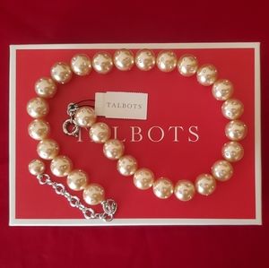 Talbots faux pearl necklace